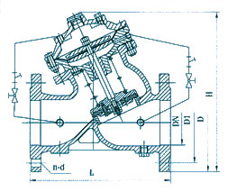 多功能水泵控制阀结构示意图